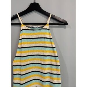 Zara Multicolor Striped Halter Top